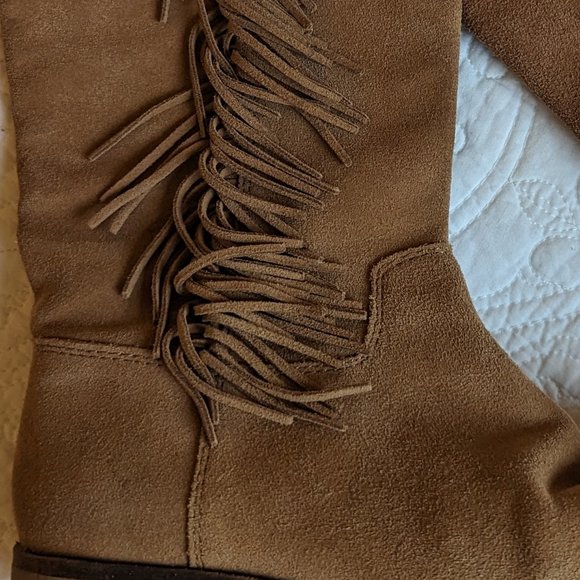 Lucky Brand Suede Fringe Boots - Picture 8 of 9